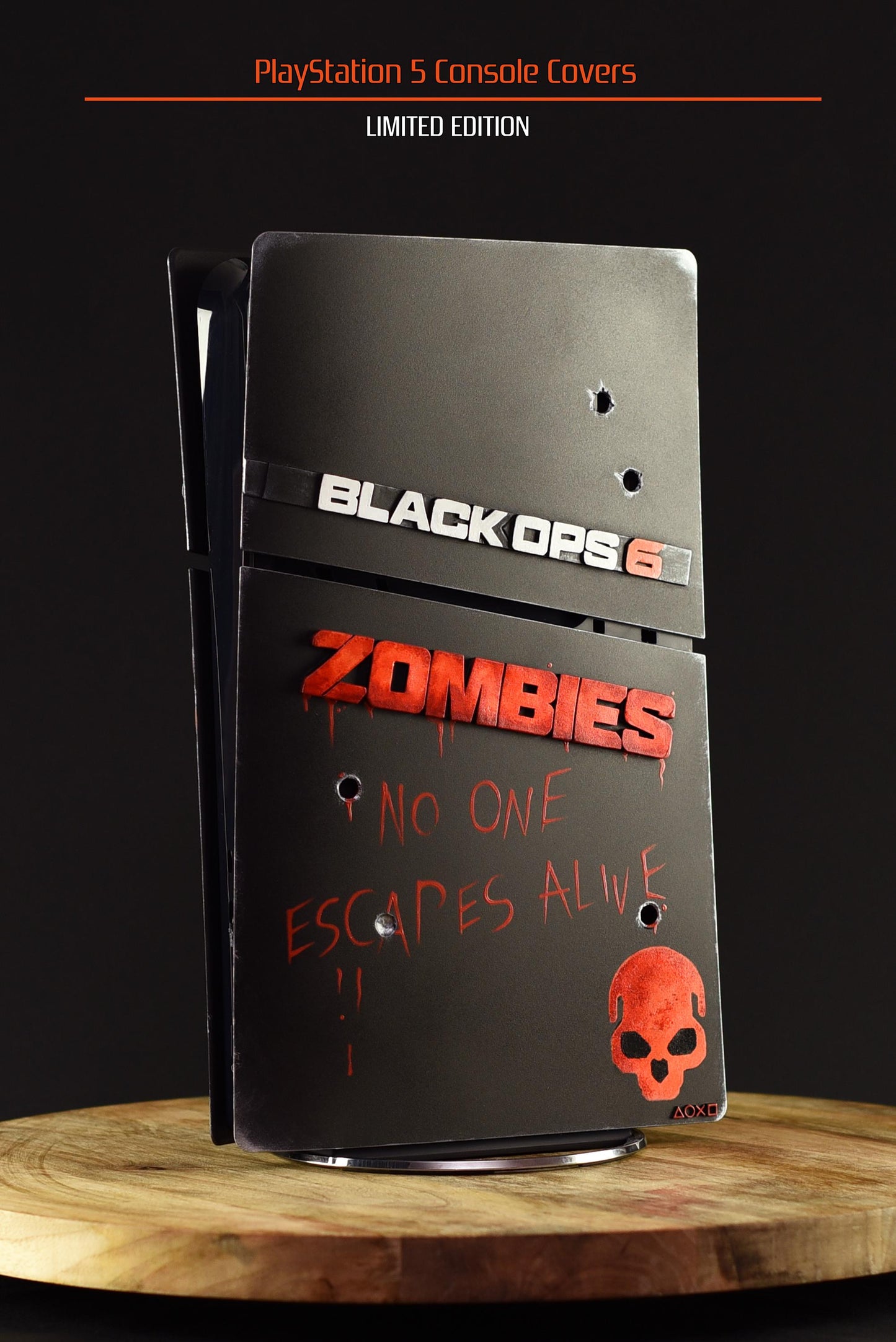 Custom made COD Black Ops 6 style PlayStation 5 Slim Digital console covers