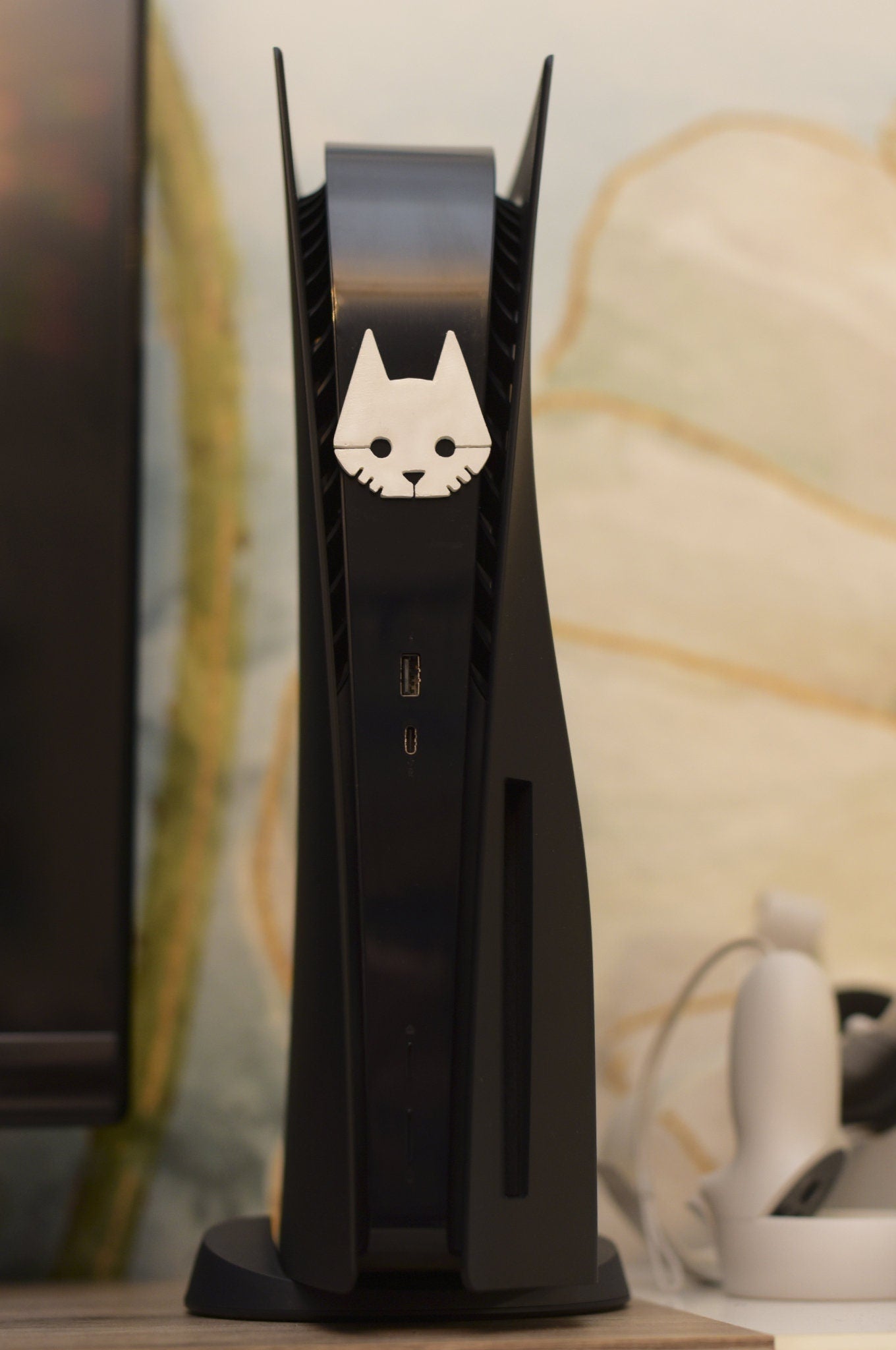 Stray hand made and painted logo badge/magnet.