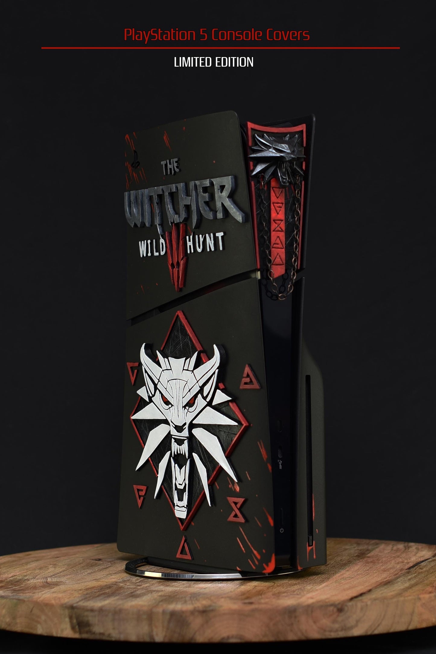 Custom made PS5 SLIM version The Witcher 3 PlayStation 5 console covers