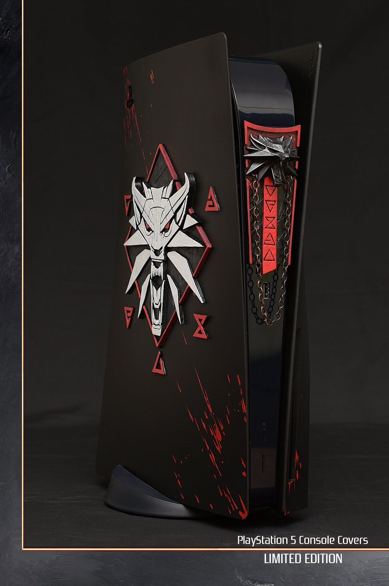 Custom made PS5 Disc version The Witcher 3 PlayStation 5 console covers